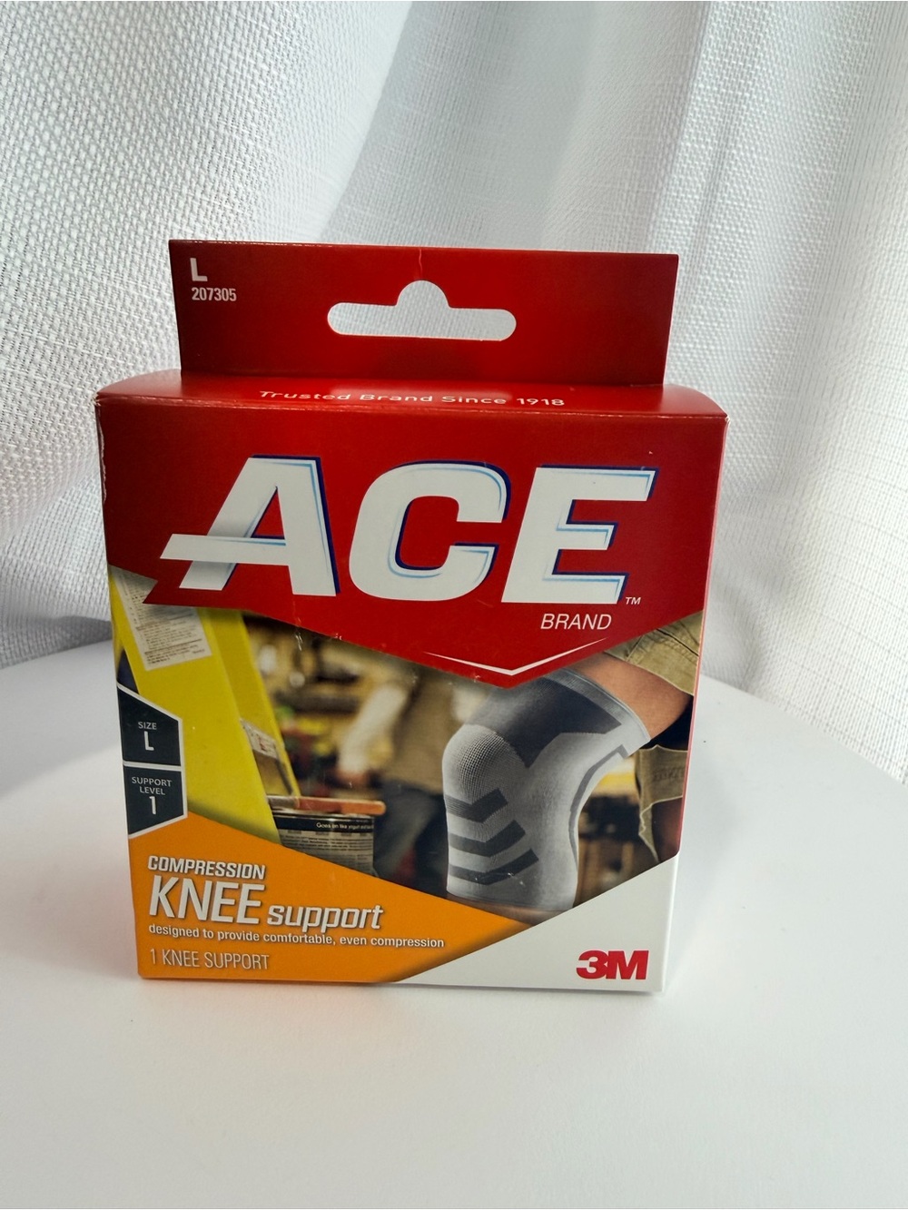 Large ACE Compression Knee Support - Gray () New in box